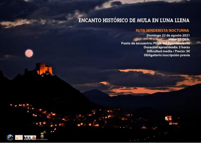 Turismo organiza una ruta senderista nocturna para conocer el encanto histórico de Mula en luna llena - 1, Foto 1