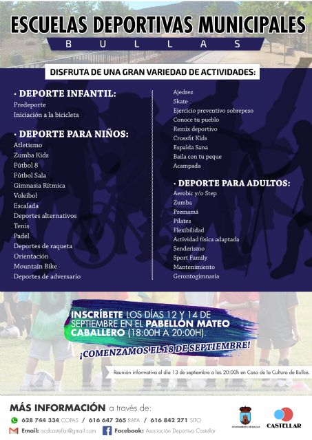 Las Escuelas Deportivas Municipales comienzan la próxima semana con la Asociación Castellar - 1, Foto 1