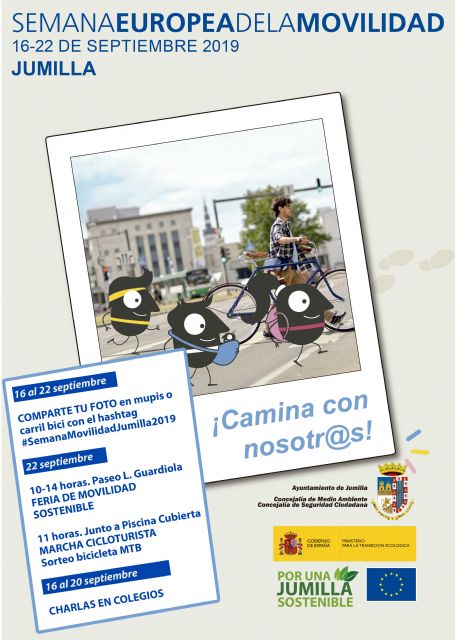 Jumilla volverá a participar en la Semana Europea de la Movilidad con el lema 'Camina con nosotros' - 1, Foto 1