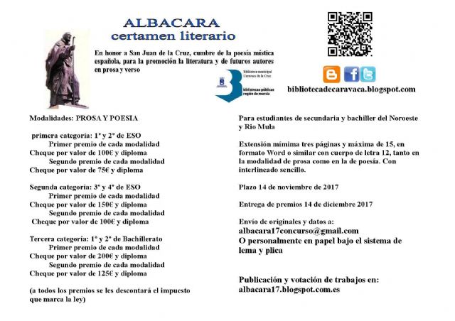 El Ayuntamiento de Caravaca convoca el Certamen Literario Juvenil 'Albacara' - 2, Foto 2