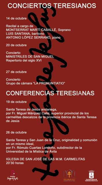 La Concejalía de Cultura y los Carmelitas programan el segundo ciclo teresiano, con conciertos y conferencias en la iglesia de San José - 2, Foto 2