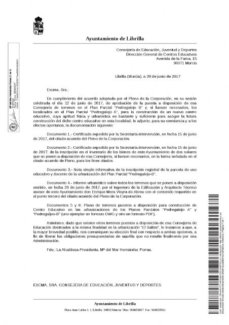 El Ayuntamiento de Librilla muestra su preocupación ante la desinformación de la Consejera de Educación - 3, Foto 3