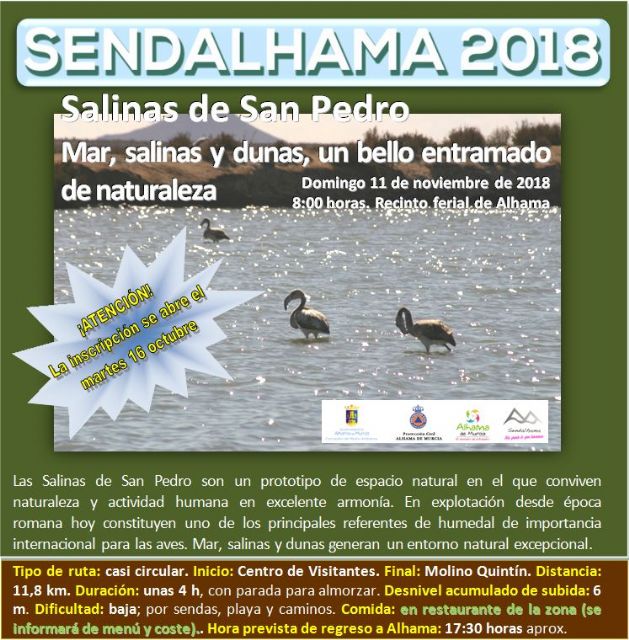Abierto el plazo de inscripcin para las ltimas dos rutas de Sendalhama 2018, Foto 1