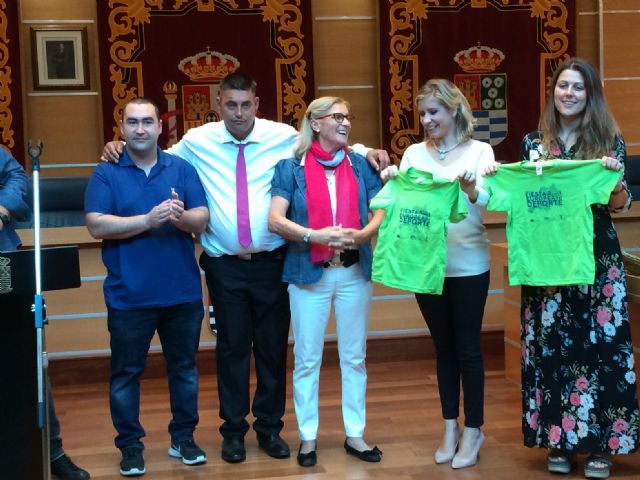 Recepción en el Ayuntamiento de Molina de Segura a los integrantes del equipo de fútbol sala Los Piratas de AFESMO, campeones de la Supercopa Liga FEAFES - 4, Foto 4