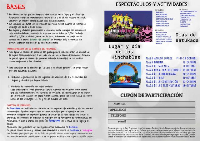 Mañana viernes se inaugura en Alcantarilla la séptima Ruta de la Tapa y el Cóctel, que se celebrará en nuestra ciudad del 12 al 28 de octubre, con 21 establecimientos participando en la misma - 2, Foto 2