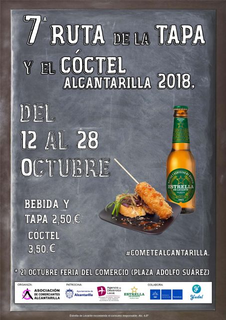 Mañana viernes se inaugura en Alcantarilla la séptima Ruta de la Tapa y el Cóctel, que se celebrará en nuestra ciudad del 12 al 28 de octubre, con 21 establecimientos participando en la misma - 3, Foto 3