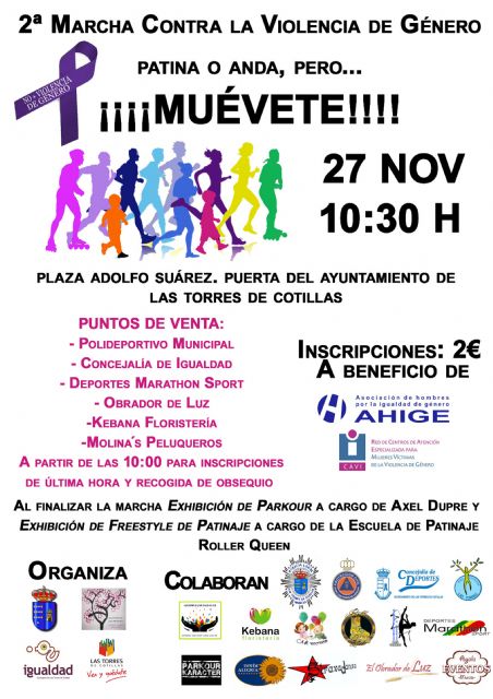 Lazos, una mesa informativa y una marcha contra la violencia de género para conmemorar el 25N en Las Torres de Cotillas - 1, Foto 1