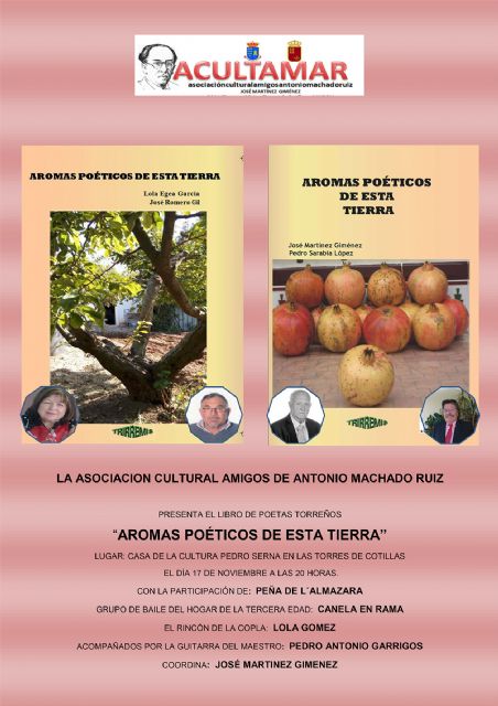 La asociación 'Acultamar' presentará el libro 'Aromas poéticos de esa tierra' - 1, Foto 1