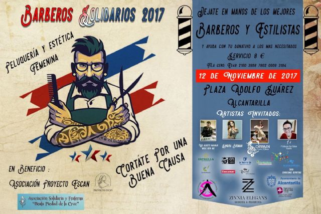 Córtate el pelo por una buena causa: II Jornada de Barberos Solidarios en Alcantarilla - 1, Foto 1