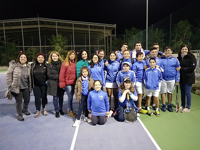 Victory of the Kuore Tennis Club of Totana in front of the School of Tennis of the Alcayna in the 2º day of Regional League Inter-schools 2018/2019, Foto 2