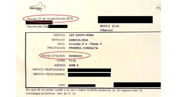 IU-Verdes Lorca denuncia una espera de un año y siete meses para que una paciente con cita preferente sea vista por un Ginecólogo - 1, Foto 1