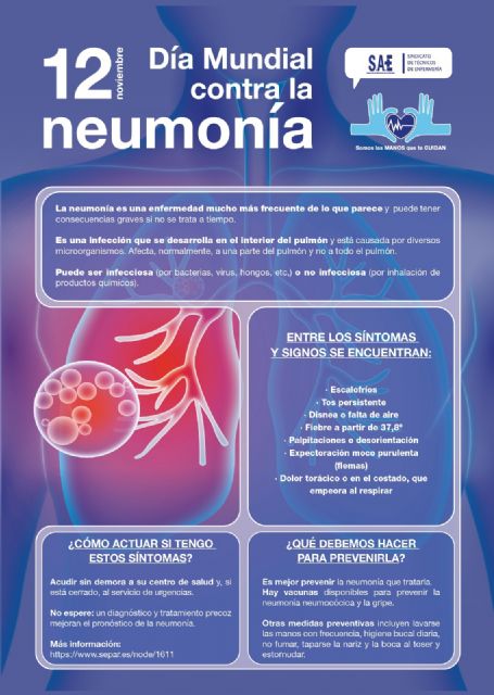 SAE difunde un cartel informativo sobre la prevención de la neumonía - 1, Foto 1