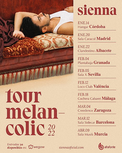 Sienna llega a Murcia con su Tour Melancolic en 2022 - 1, Foto 1