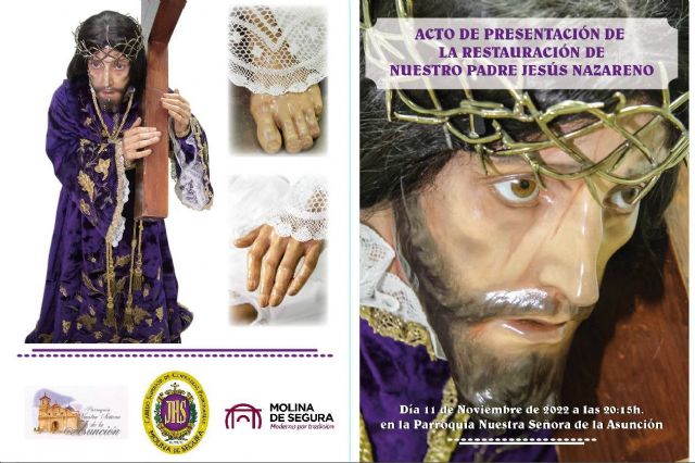 Restaurada la imagen de Nuestro Padre Jesús Nazareno en Molina de Segura - 1, Foto 1