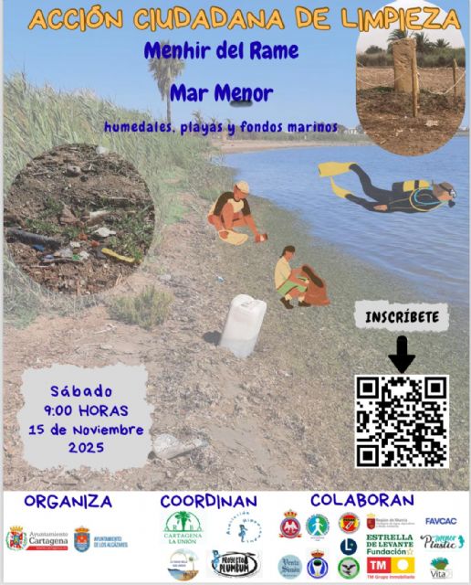 Buzos especializados con detectores de metales limpiarán de residuos por primera vez la desembocadura de la rambla de El Albujón - 2, Foto 2