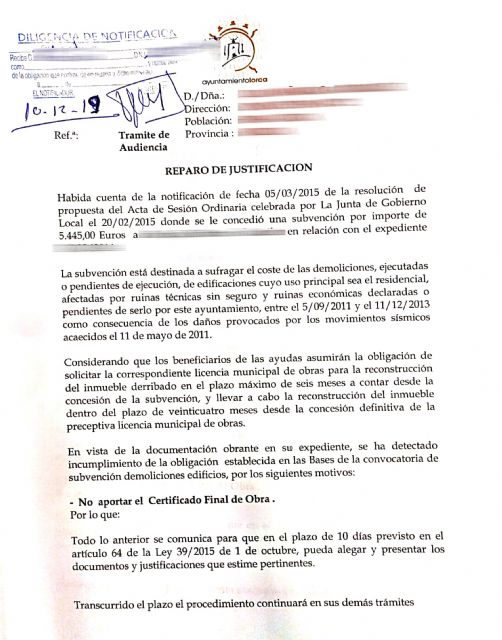 IU-Verdes Lorca exige responsabilidades en el Ayuntamiento - 1, Foto 1
