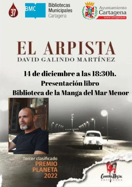 David Galindo presenta la novela El Arpista en La Manga del Mar Menor - 1, Foto 1