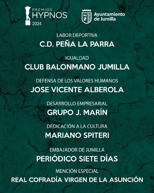 El Ayuntamiento volverá a celebrar la Gala de los Premios Hypnos el próximo 25 de enero - 1, Foto 1