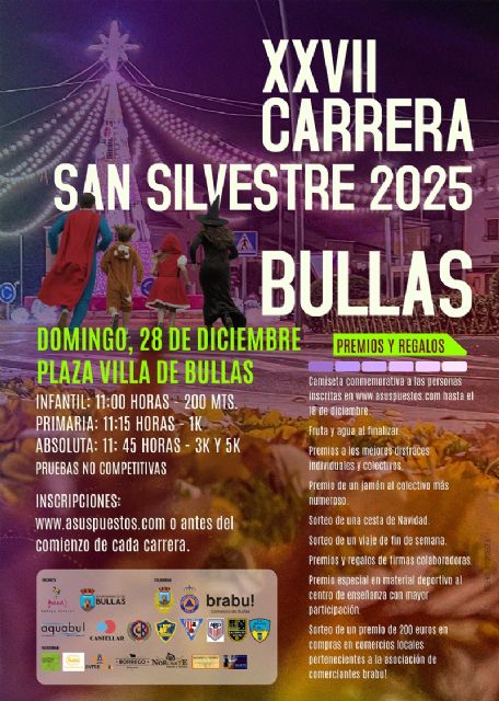 Bullas celebrará la XXVII San Silvestre 2025 el 28 de diciembre con deporte, disfraces y ambiente festivo - 1, Foto 1