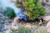 Efectivos del Plan Infomur dan por extinguido un incendio forestal declarado en la zona de El Rallerico en Totana