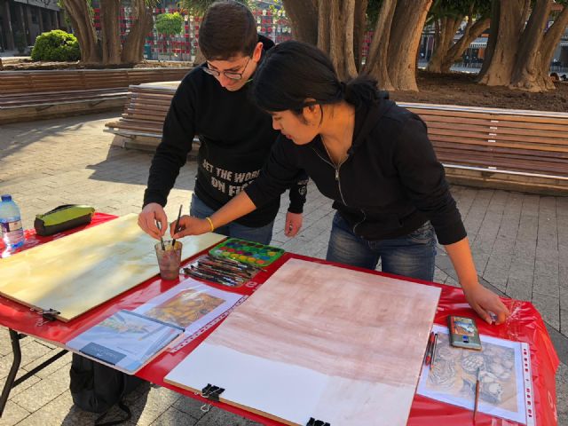 El talento joven totanero puso sus pinceles al servicio del maestro Jos Mara Prraga - 3