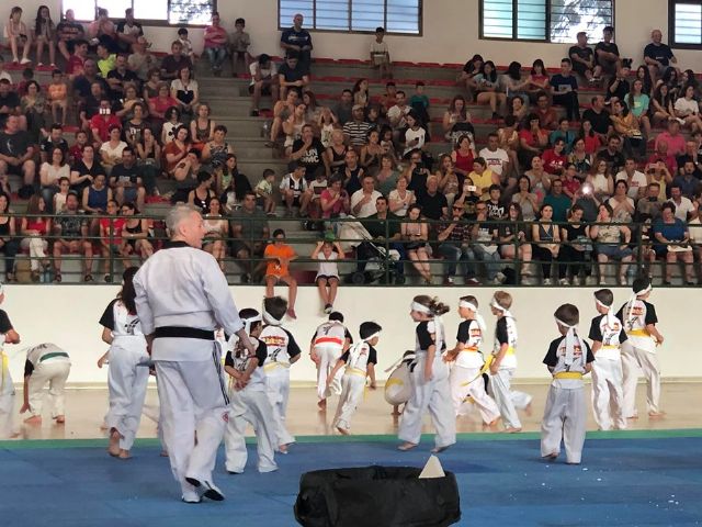El Club Taekwondo Totana clausura temporada con una exhibicin de sus ms de 80 alumnos en el Pabelln de Deportes 