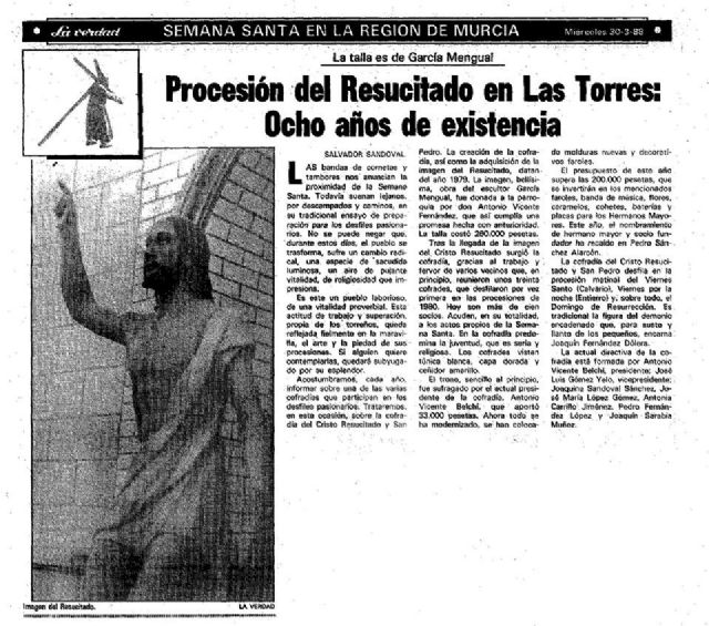 La Cofrada del Cristo Resucitado y San Pedro de Las Torres de Cotillas cumple cuarenta años - 7