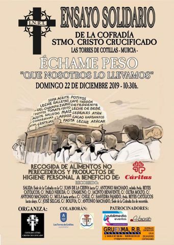 Mil quinientos kilos de solidaridad navideña en Las Torres de Cotillas con la Cofrada del Santsimo Cristo Crucificado. - 5