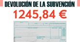 Devolución de la subvención al grupo político Ahora Totana