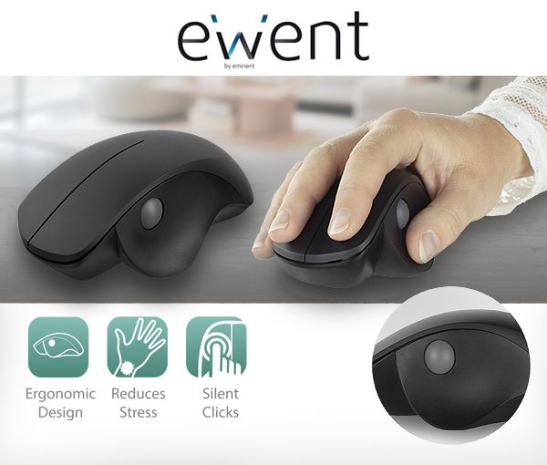 Ewent lanza su nuevo ratón ergonómico inalámbrico EW3151 - 1, Foto 1