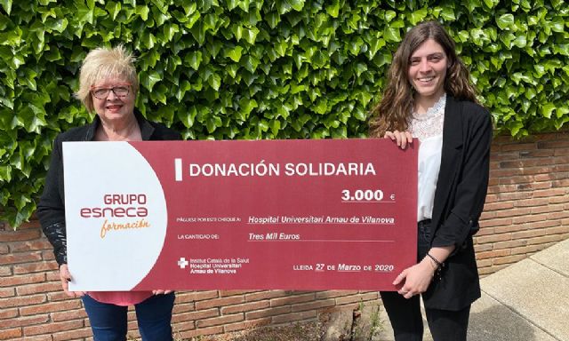 Esneca Business School dona 3.000 euros al Hospital Universitari Arnau de Vilanova de Lleida para ayudar a combatir el coronavirus - 1, Foto 1