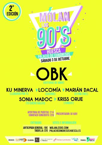 Acceso gratuito para sanitarios de Huesca al concierto MOLAN LOS 90 - 1, Foto 1