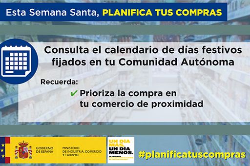 El Ministerio de Industria, Comercio y Turismo recomienda planificar las compras durante la Semana Santa - 1, Foto 1