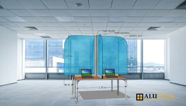 Aluvidal recomienda instalar mamparas de protección para frenar el COVID-19 en los negocios - 1, Foto 1