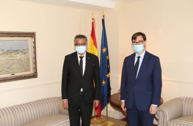 Salvador Illa mantiene un encuentro con el director general de la OMS, Tedros Adhanom - 1, Foto 1