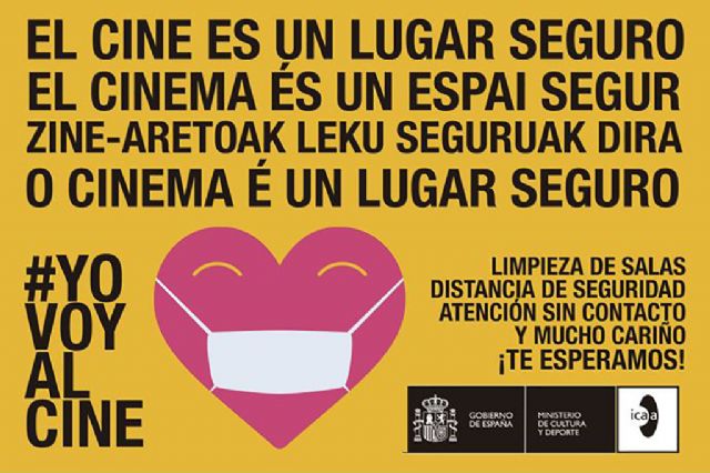 Bajo el lema ´El cine es un lugar seguro´ el Instituto de la Cinematografía y de las Artes Audiovisuales (ICAA) se suma a la campaña #YoVoyAlCine - 1, Foto 1