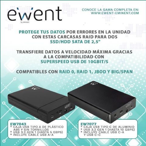 Ewent recomienda usar una carcasa de HDD/SSD para proteger los datos en cualquier ordenador - 1, Foto 1