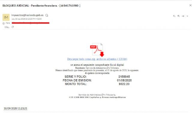 Ministerio de Hacienda, de nuevo es víctima de suplantación de indentidad durante la pandemia - 1, Foto 1