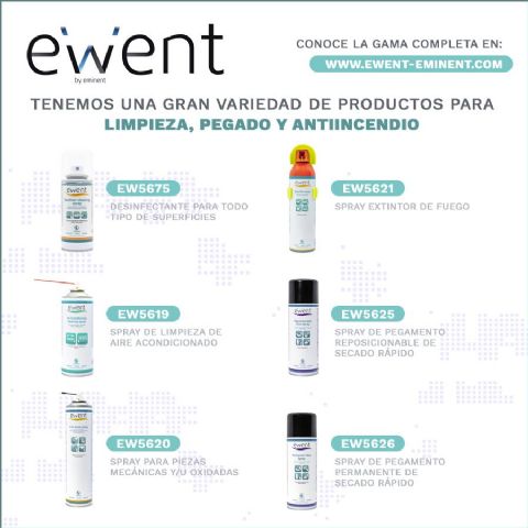 Ewent cuenta con una gran variedad de productos para limpieza, pegado y antiincendios - 1, Foto 1