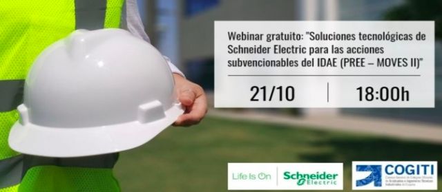 Las acciones subvencionables del IDAE centran un webinar coorganizado por Schneider Electric y COGITI - 1, Foto 1