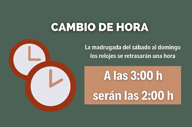 La madrugada del próximo domingo, 25 de octubre, finaliza el horario de verano - 1, Foto 1