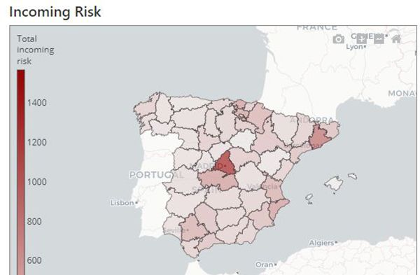 El Centro Nacional de Supercomputación pone a disposición de científicos y administraciones una herramienta para visualizar la relación entre la movilidad de los ciudadanos y el riesgo de propagación de COVID-19 - 1, Foto 1