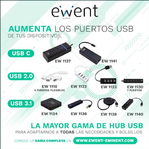 Ewent amplía su línea de HUBs USB - 1, Foto 1