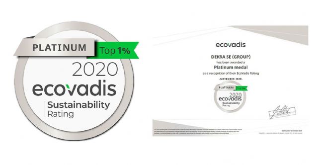 DEKRA obtiene la medalla platinum en la Calificación de Sostenibilidad Corporativa de EcoVadis - 1, Foto 1