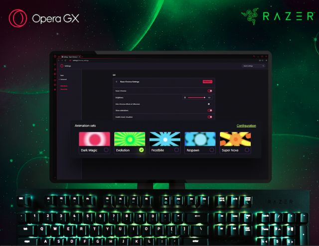 Opera GX añade efectos dinámicos de iluminación Razer Chroma™ RGB para acompañar la navegación - 1, Foto 1
