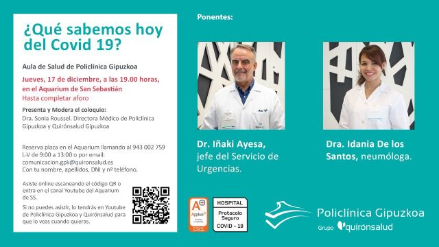 Dos expertos médicos expondrán las certezas que se tienen hoy sobre el Covid en Gipuzkoa - 1, Foto 1