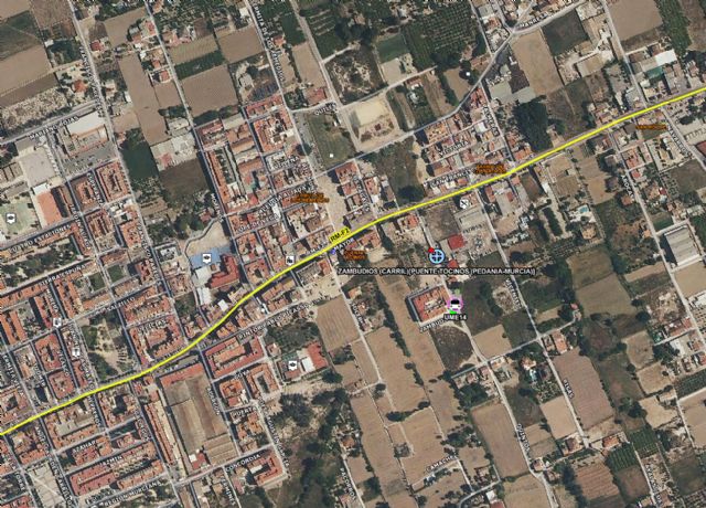 Ciclista herido al colisionar con una señal en Puente Tocinos 	 - 1, Foto 1