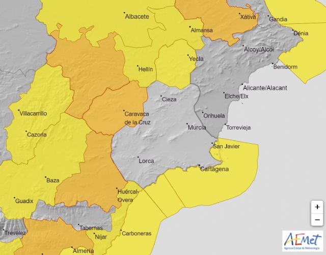 La Agencia Estatal de Meteorología mantiene y amplia los avisos de fenómenos meteorológicos adversos por vientos y fenómenos costeros en la Región de Murcia - 1, Foto 1