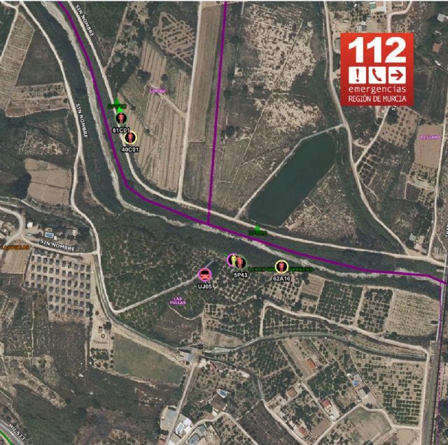 Incendio de vegetación en los márgenes del río Segura, entre Lorquí y Alguazas - 1, Foto 1