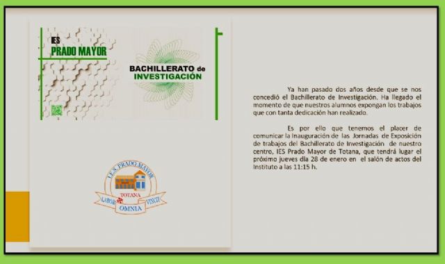 Acto Acadmico de presentacin de la primera promocin del Bachillerato de Investigacin de Totana - 1